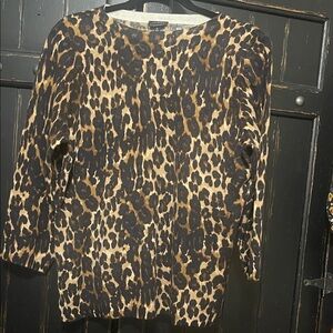 Talbots Cashmere Animal Print Sweater- XL- NWOT